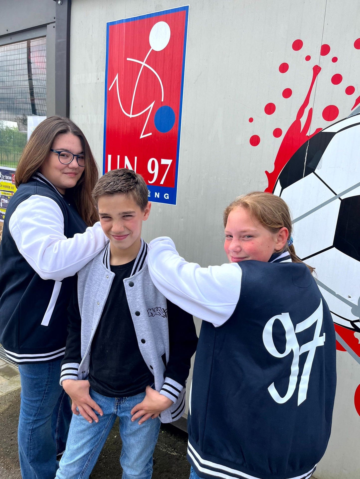 Retro Jacket Navy - UN Käerjeng 97 Fanshop